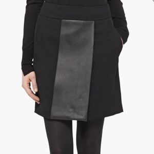 Akris Punto Faux Leather Panel Skirt